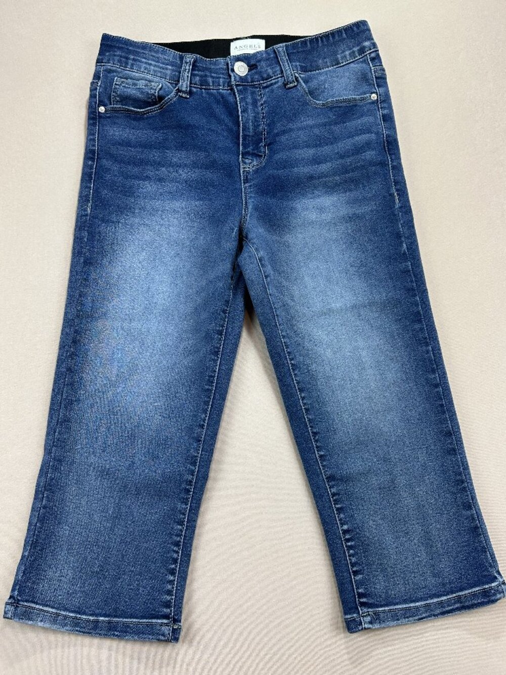 Angels Jeans Women's Size 6 Blue Denim Everluxe Sculpt Crop Capri Stretch